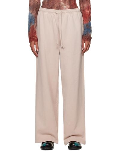 Acne Studios Pink Oversized Joggers - Natural