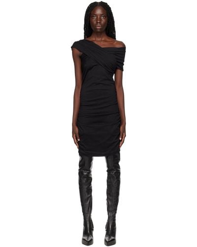 MSGM Asymmetrical Twist Minidress - Black