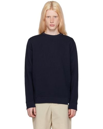 Norse Projects Navy Vagn Sweatshirt - Blue