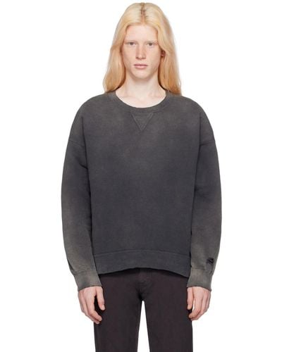 Visvim Gray Jumbo Crash Sweatshirt - Black