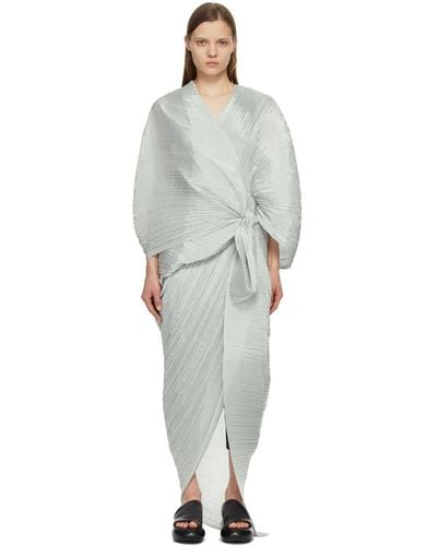 Pleats Please Issey Miyake Madame-t Stole Scarf - Grey