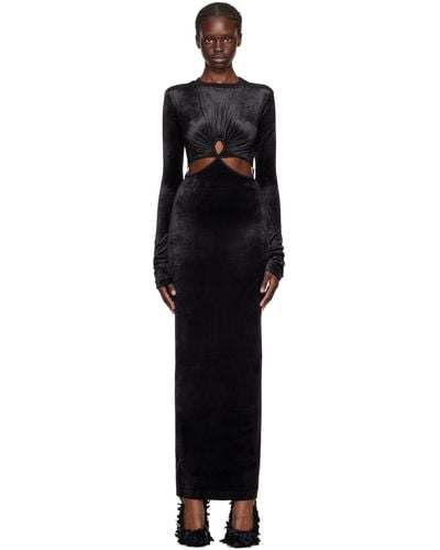 Nensi Dojaka Keyhole Maxi Dress - Black