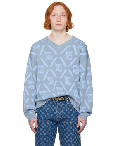 MISBHV Blue Jacquard Sweater