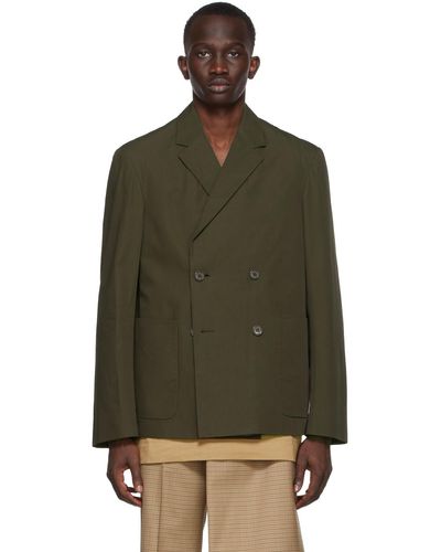 Dries Van Noten カーキ テーラードジャケット - グリーン