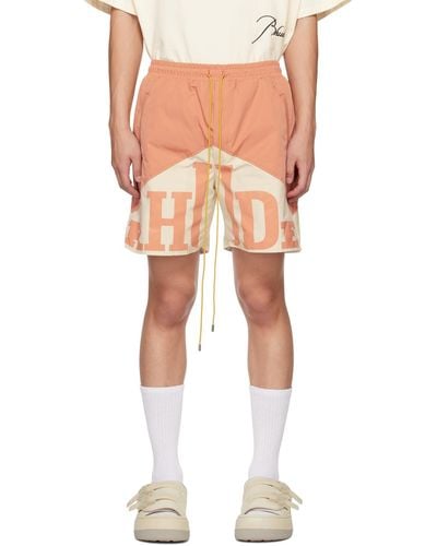 Rhude Orange Yachting Shorts - Multicolour