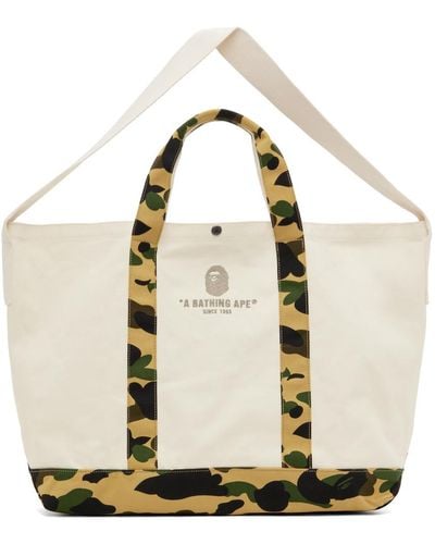 A Bathing Ape Off-white 1st Camo Tote - Natural