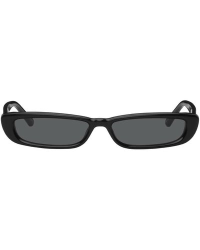 The Attico Black Linda Farrow Edition Thea Sunglasses - White