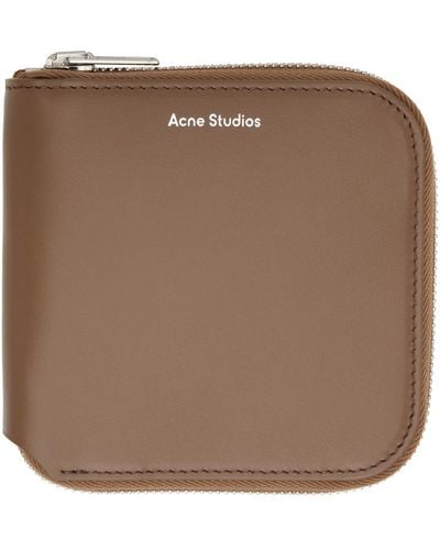 Acne Studios Brown Zippered Wallet