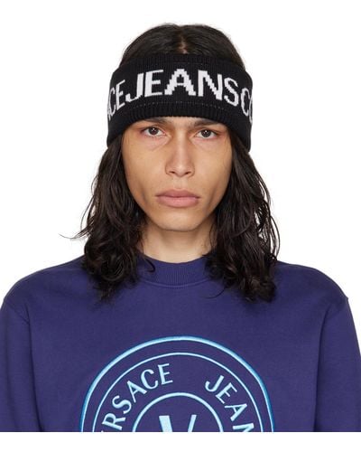Versace Black Logo Headband - Blue