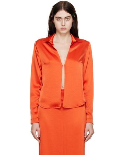 Paris Georgia Basics Ssense Exclusive Hook-eye Shirt - Orange