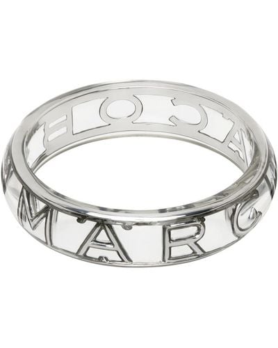 Marc Jacobs Silver 'the Monogram Bangle' Bracelet - Metallic