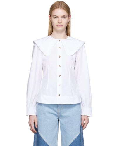 Ganni Organic Cotton Shirt - White