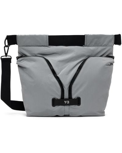 Y-3 Grey Utility Tote - Black