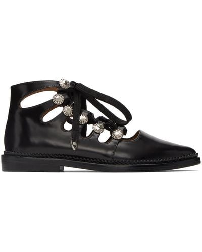 Toga Ssense Exclusive Lace-up Shoes - Black