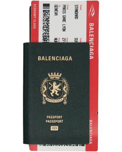 Balenciaga Passport Long 1 Ticket Wallet - Black