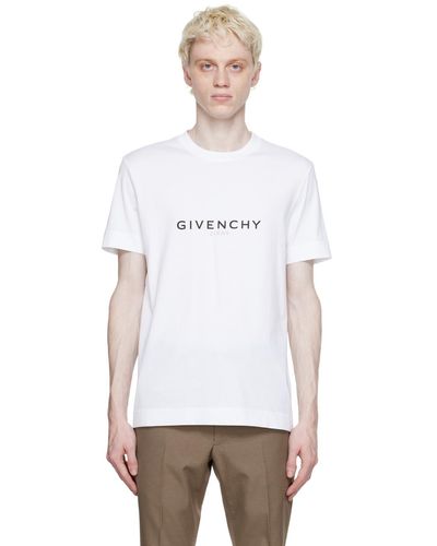 Givenchy ホワイト コットン リバーシブル Tシャツ