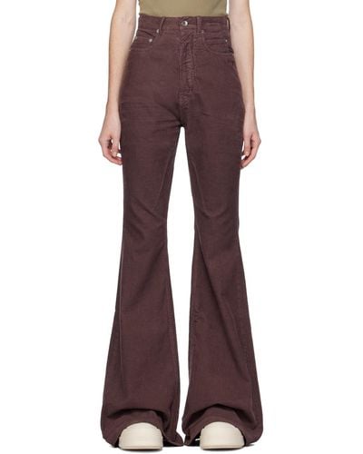 Rick Owens Purple Bolan Jeans - Red