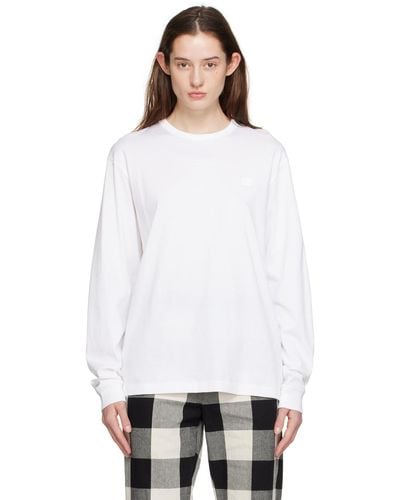Acne Studios White Patch Long Sleeve T-shirt
