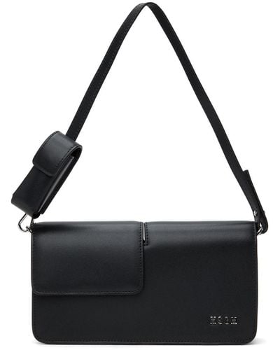 MSGM Double Flap Baguette Bag - Black