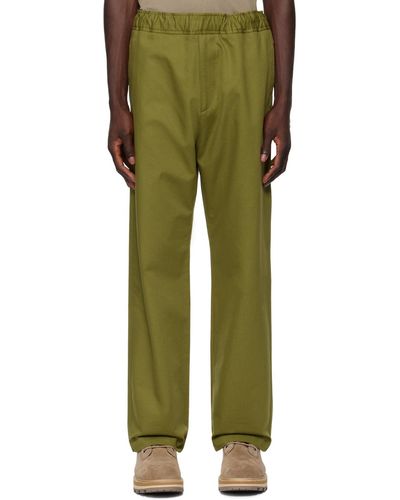 Moncler Khaki Patch Trousers - Green