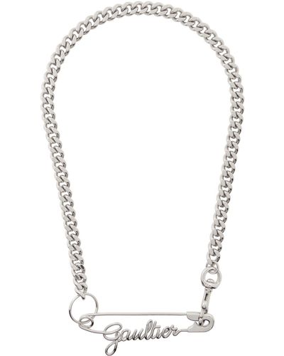 Jean Paul Gaultier 'the Gaultier Safety Pin' Necklace - Metallic