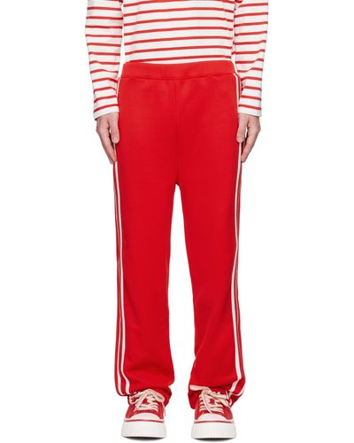 Ami Paris Red Striped Sweatpants