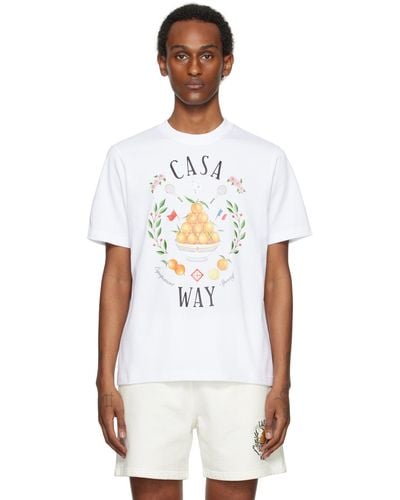 Casablancabrand Ssense Exclusive 'casa Way' T-shirt. - White
