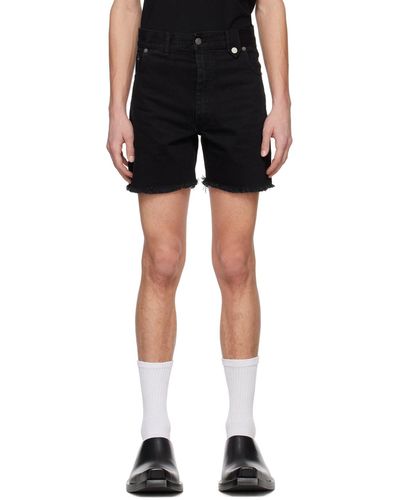 Egonlab Stonewashed Denim Shorts - Black