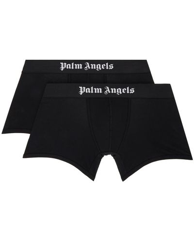 Palm Angels Ensemble de deux boxers noirs à logo