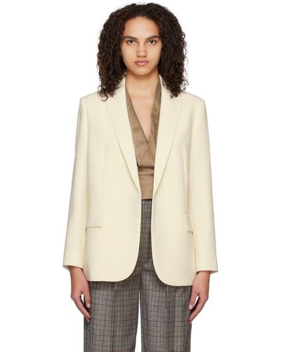 Theory Off-white Relaxed Blazer - Natural