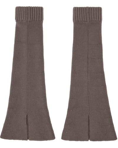 Our Legacy Taupe Knitted Gaiter Leg Warmers - Natural