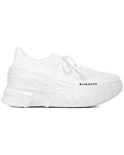 Givenchy White Marshmallow Wedge Trainers - Black