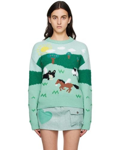 ANDERSSON BELL Intarsia Sweater - Green