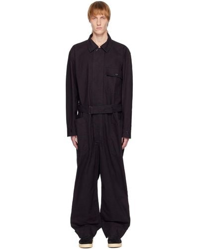 MHL by Margaret Howell Navy Belted Overalls - Black
