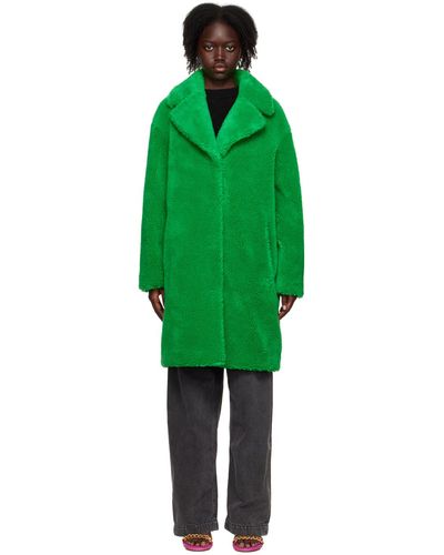 Stand Studio Green Camille Faux-fur Coat