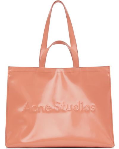 Acne Studios Pink Logo Shoulder Tote