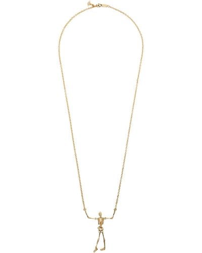 Vivienne Westwood Gold Skeleton Long Necklace - Black