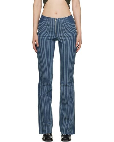 Anne Isabella Striped Jeans - Blue