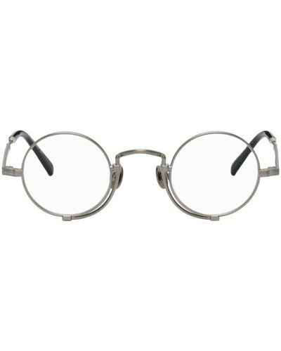 Matsuda Silver & Navy 10103h Glasses - Multicolour