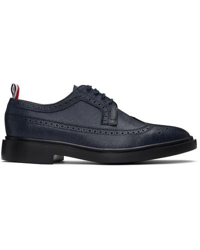 Thom Browne Thom E Rubber Sole Longwing Brogues - Blue