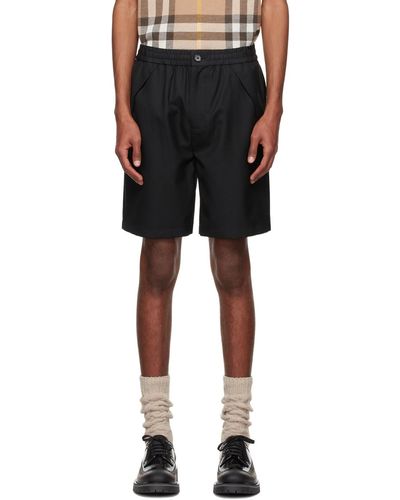 Burberry Wool Shorts - Black