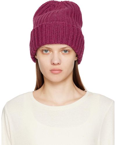 Baserange Bonnet rose en tricot - Multicolore