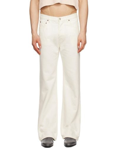 Husbands Button-fly Jeans - White
