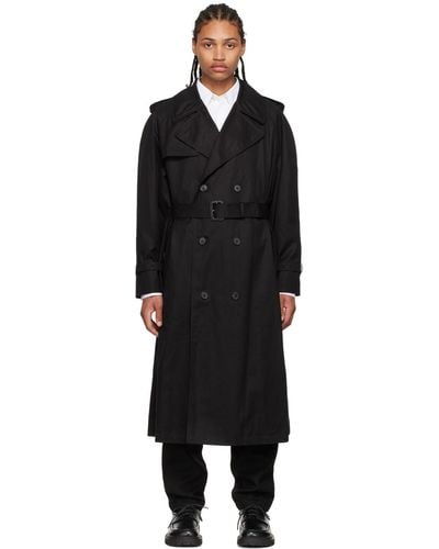 Wardrobe NYC Cotton Trench Coat - Black