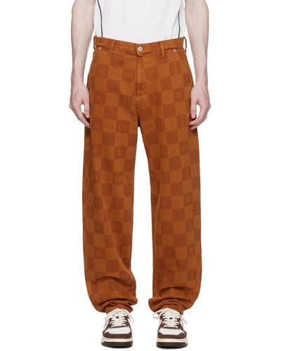 Tommy Hilfiger Brown Checkerboard Jeans