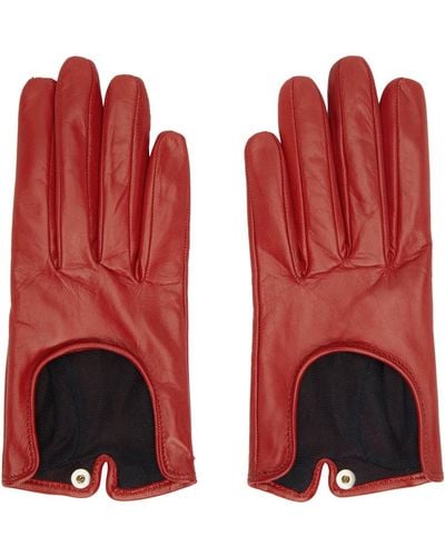 DURAZZI MILANO Leather Gloves - Red