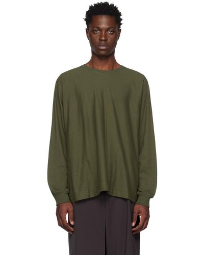 Homme Plissé Issey Miyake Homme Plissé Issey Miyake Green Release-t 1 Long Sleeve T-shirt