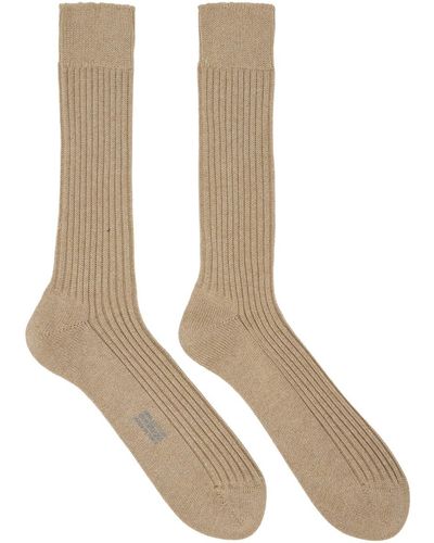 Tom Ford Rib Socks - Natural