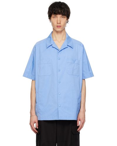 Valentino Chemise bleue à panneaux