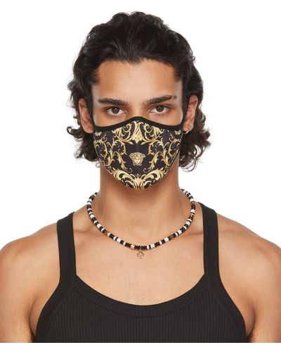 Versace V-barocco Face Mask - Black